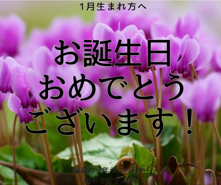 1月生まれの方 お誕生月おめでとうございます 茨城県古河市 フラワーショップ茜 公式サイト